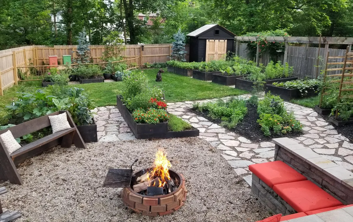 Beehives, a shade garden, and a new shed, and I think my backyard is finally finished