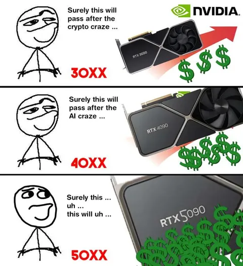 The very fact $1,000, is considered mid-range GPU, is pure comedy.