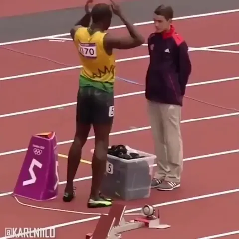 Usain Bolt, what a legend. You can tell a lot about a person from the way they treat support staff.