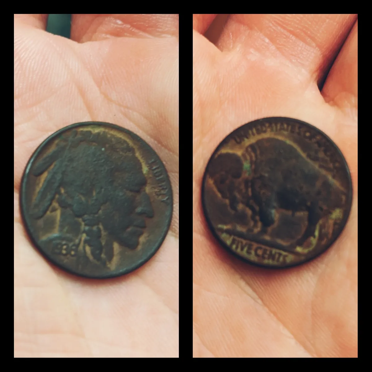 I found this American coin far away from its country, in a quiet field while metal detecting in Scotland.