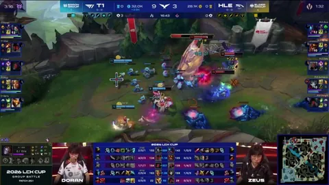 [HLE vs T1] Doran Akali Triple kill