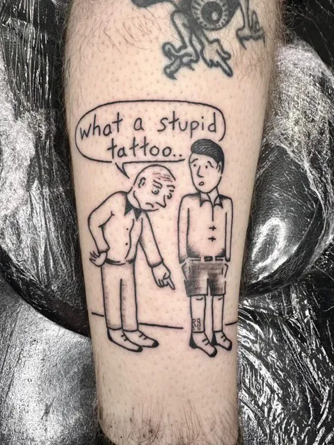 What a stupid tattoo by woozymachine in London!