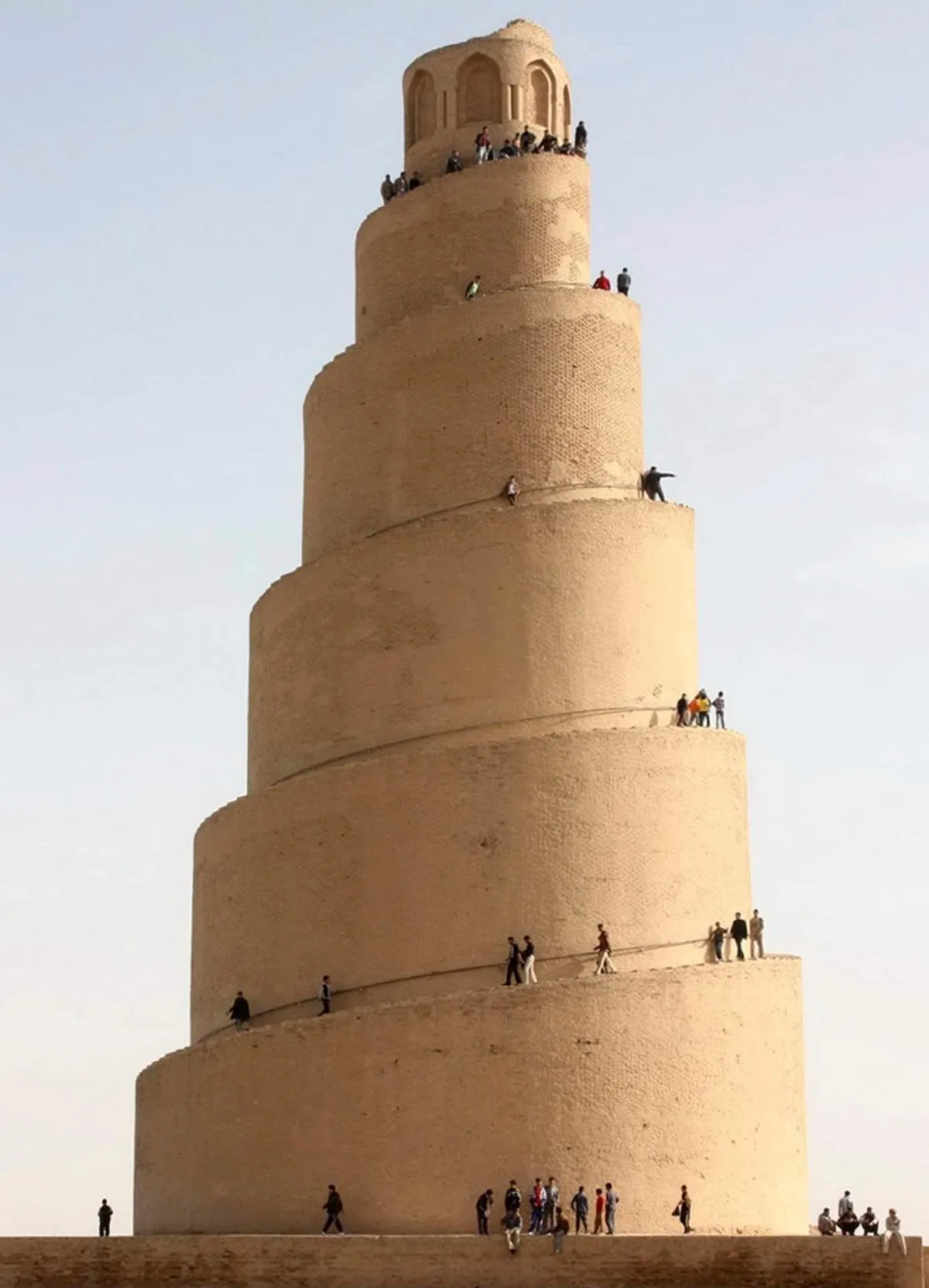 The spiral minaret of the Great Mosque of Samarra in Iraq, 9th century