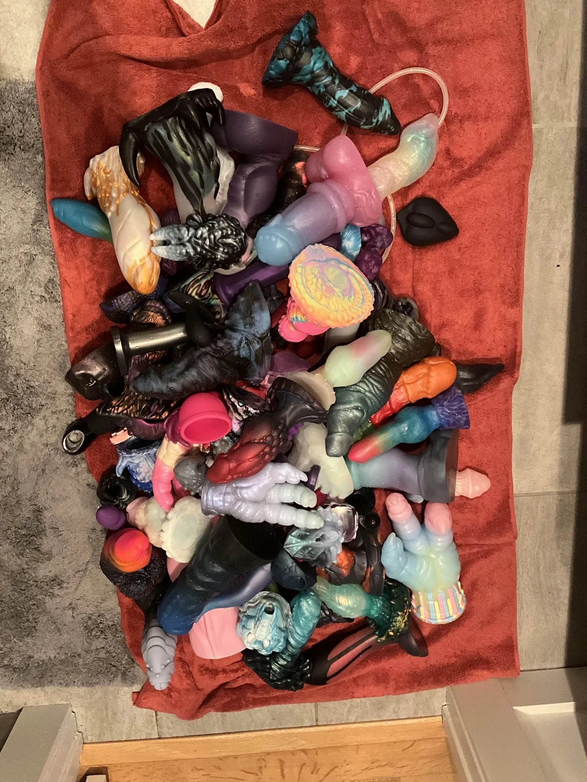 Ten years of toy collecting. Dildo ballpit.