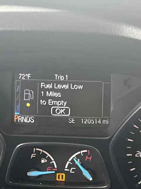 This is how my daughter left the car for me today