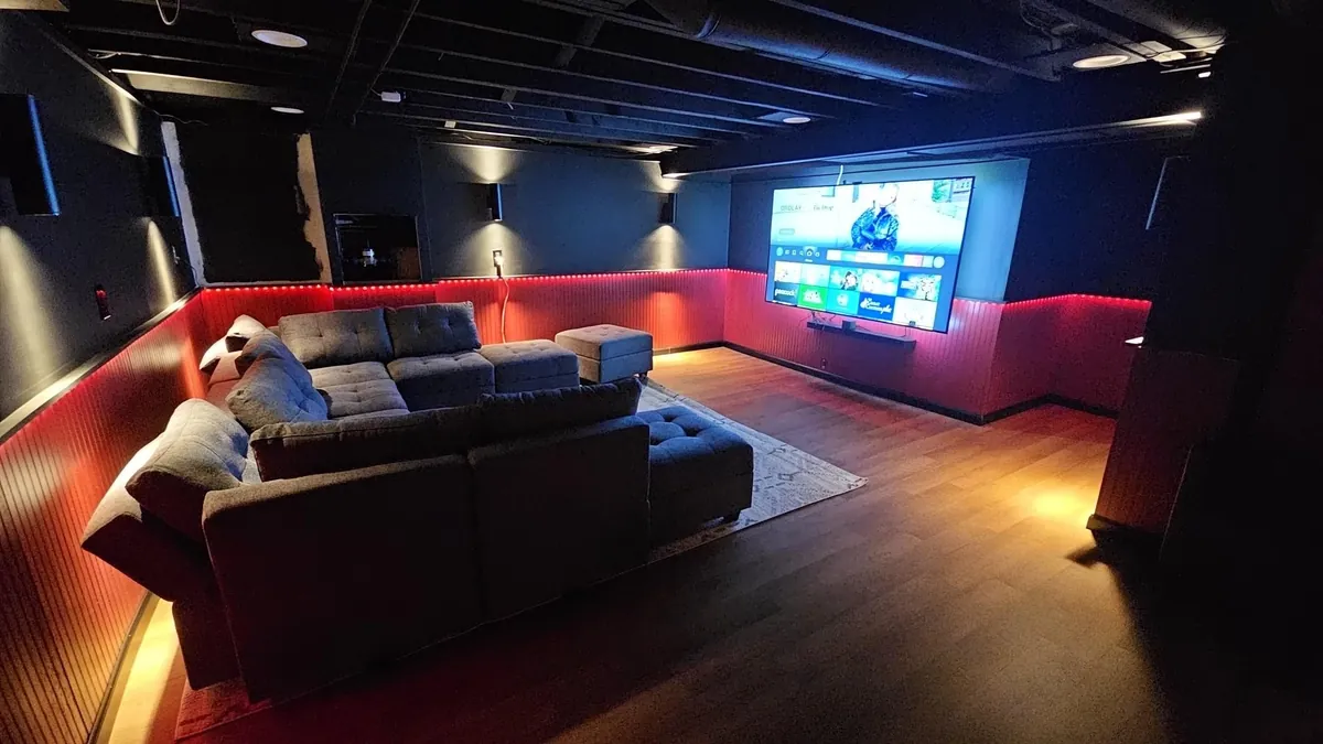 movie theater build in our basement what do you guys think?