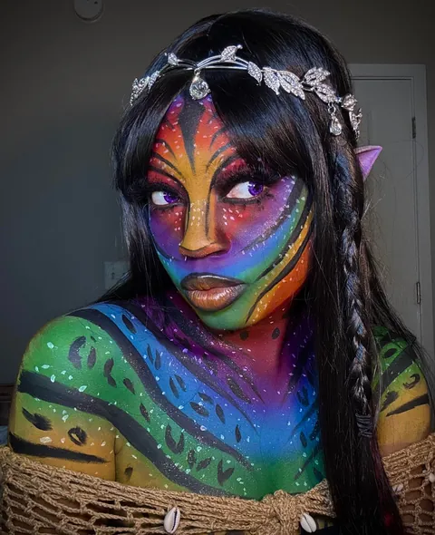 Lisa Frank Avatar Makeup Look 🐾🌈