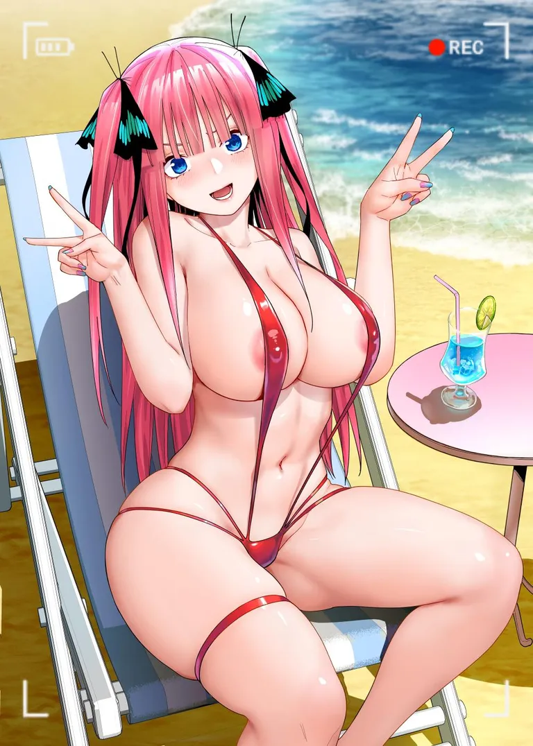 Double V From Nino On The Beach (Quintessential Quintuplets)