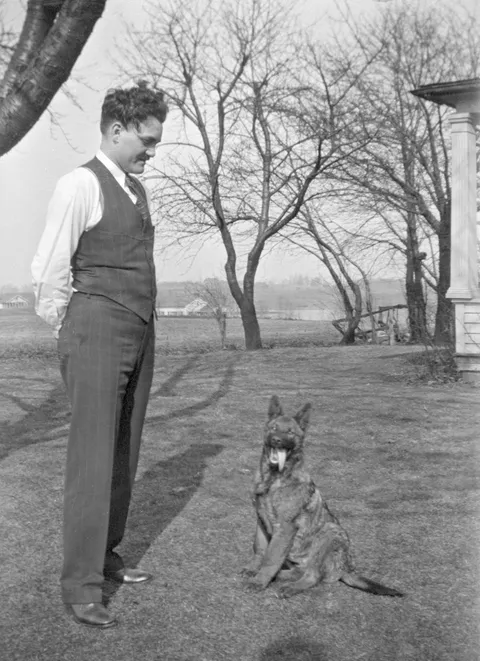 My father and his dog "Thunder" in 1929.