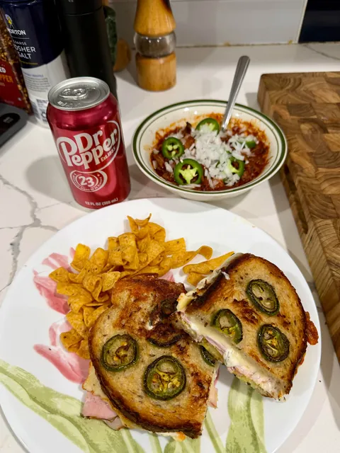 [homemade] hot ham and cheese