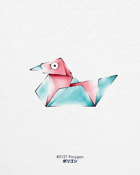 Pokemons in japanese traditional style