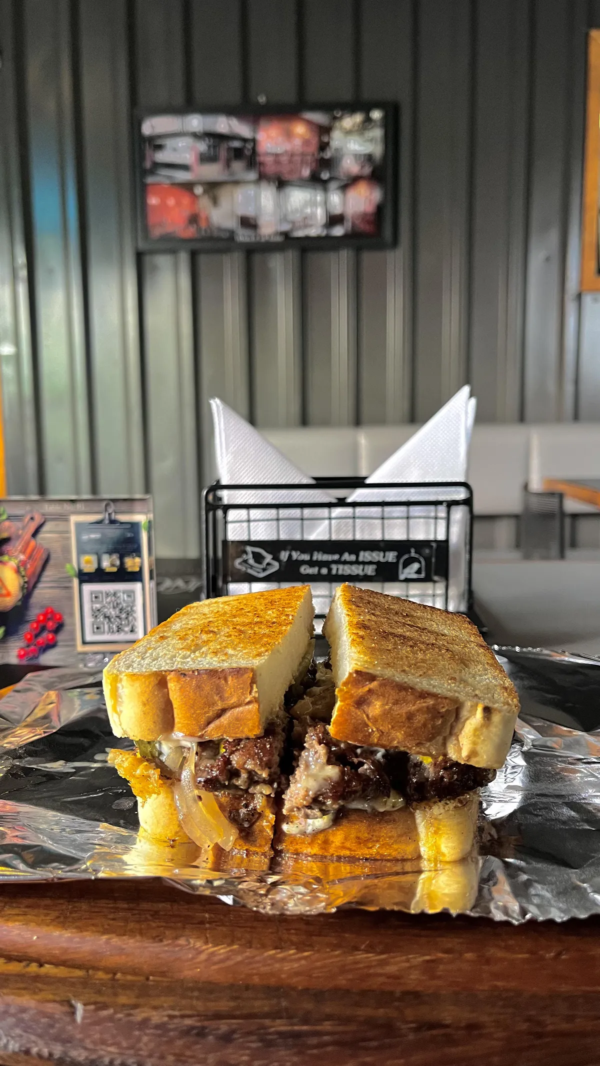 [i ate] a sandwhich named Oklahoma melt from an American diner inspired restaurant in India 