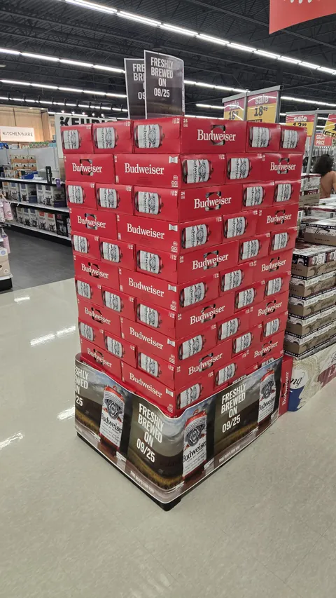 This Budweiser being sold at Meijer was brewed yesterday