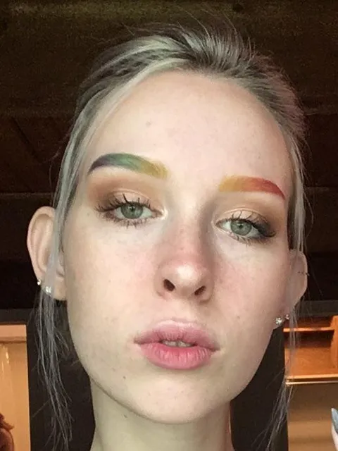 my look for cincinnati pride a few weeks back 🏳️‍🌈🖤