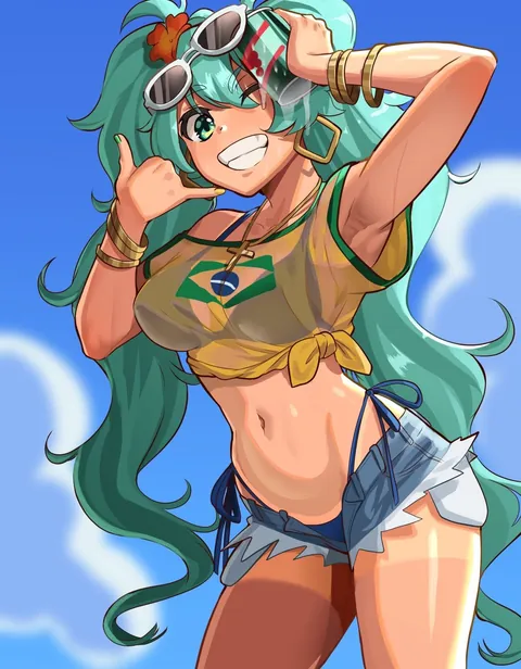Brazilian Miku Showing Off The Goods (nico mo)