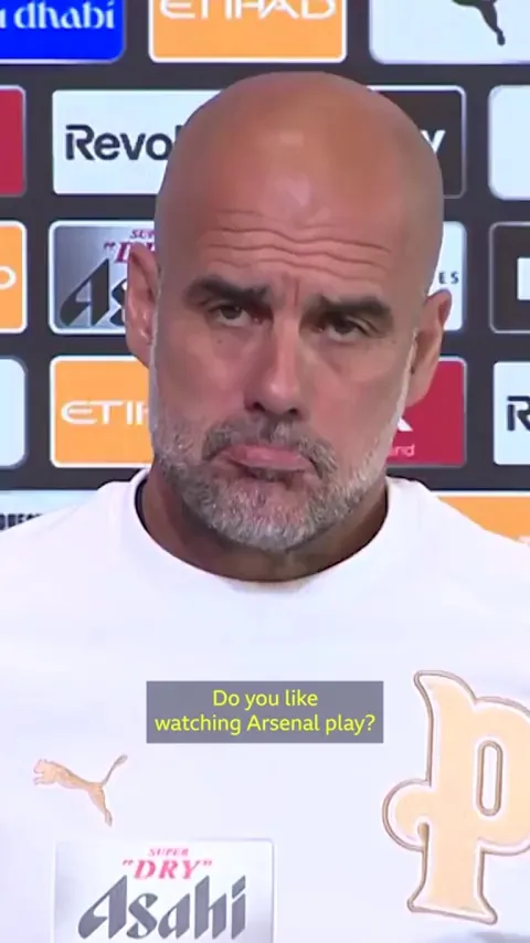 Pep Guardiola: "People are so demanding, from the media, from the supporters, from everyone. I enjoy watching [Arsenal] and I learn a lot, many, many things. We're fighting an aspect that is really, really important that we cannot fight against. It's 22 years without winning the Premier League."