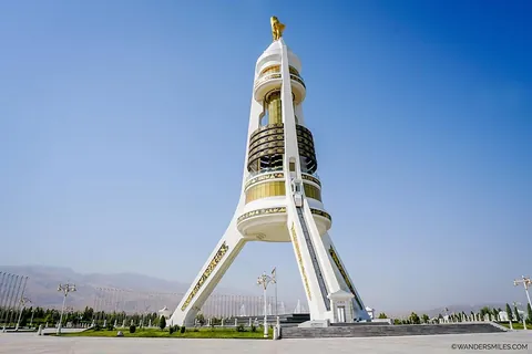 Turkmenistan's capital, Ashgabat, has some fascinating architecture