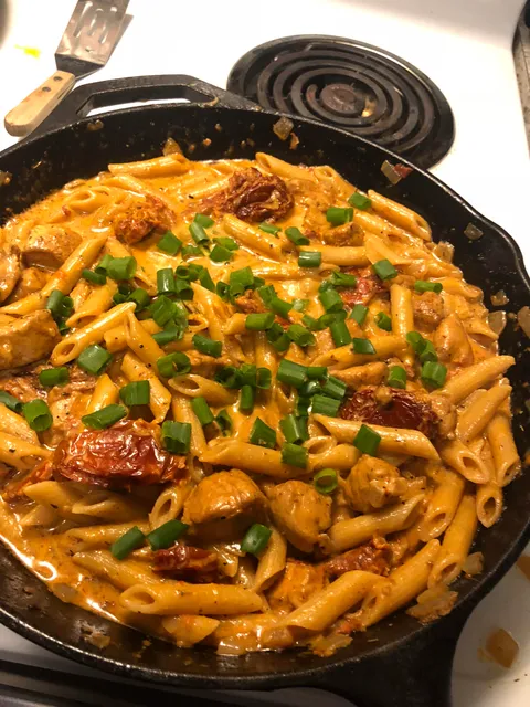 [Homemade] cajun chicken pasta with sun dried tomatoes