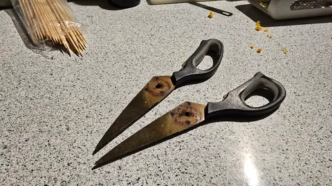Scissors broke while I was cutting the cheese