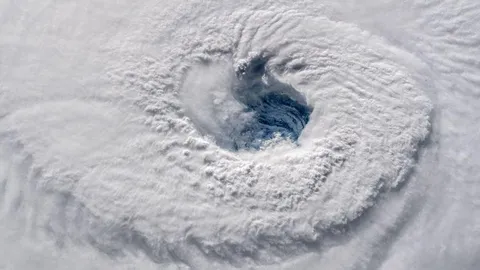 International Space Station almost straight down view of eye of Florence