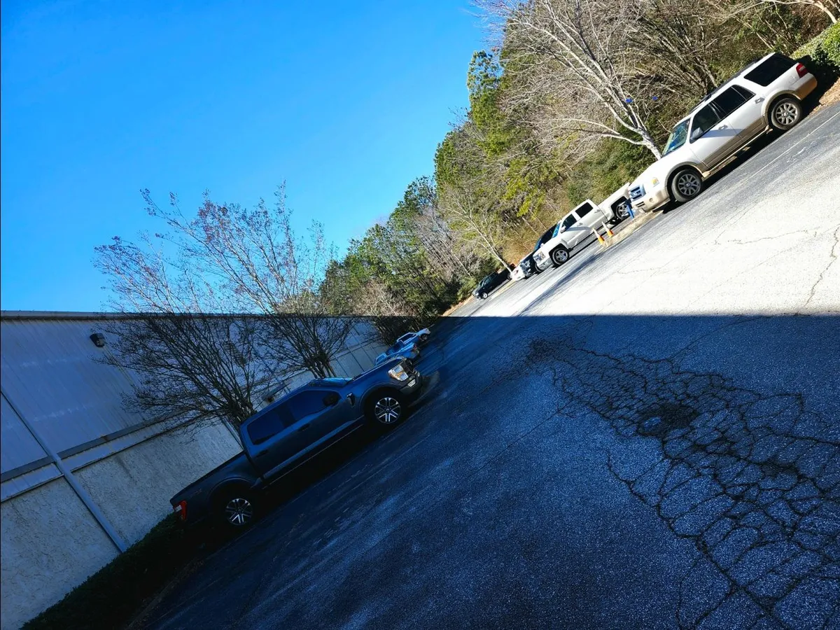 Lunch break parking lot.