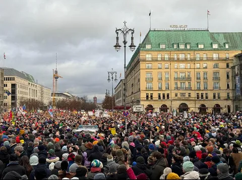 Berlin today against far right and racism