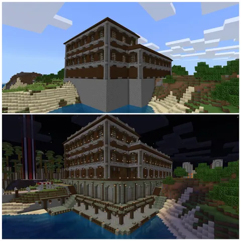 I remodeled the exterior of my Woodland Mansion - Xbox Survival
