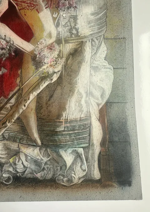 Nosferatu (2024) painting by me. Acrylic and coloured pencils on paper.