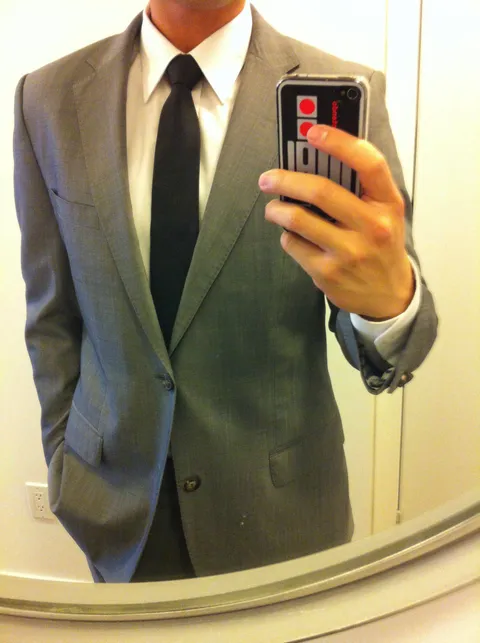 My date thinks my suit combination is too plain for a wedding. I disagree. Thoughts? 