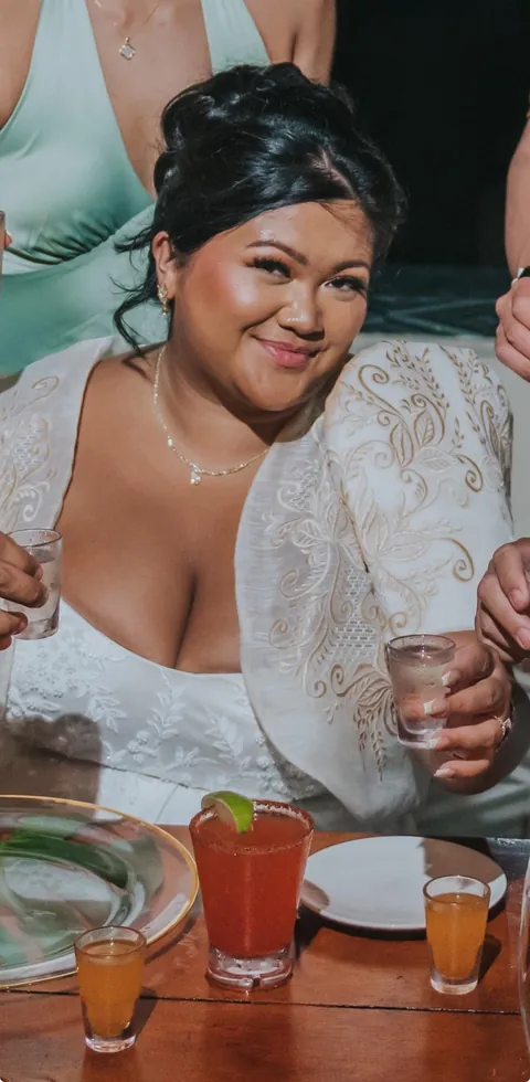 did my own wedding makeup- thank goodness it turned out okay in pics!