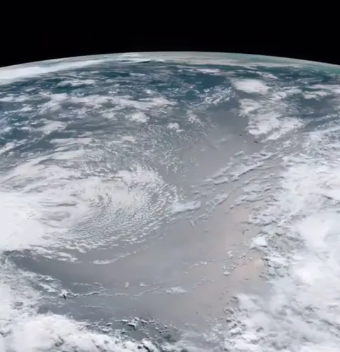 The biggest volcanic eruption ever seen from space, captured by two different satellites