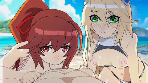 Showing her friend how it's done