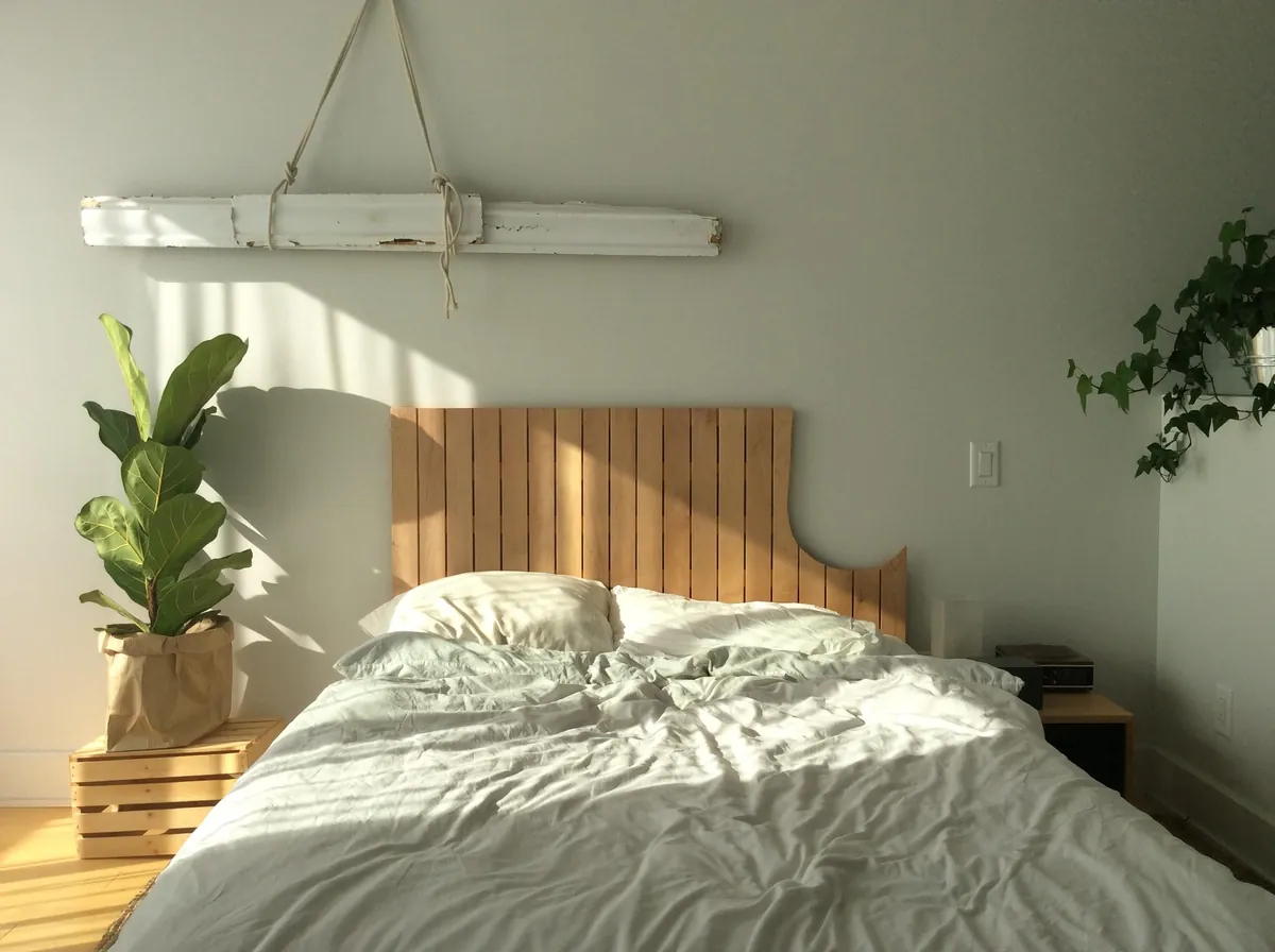 I taught myself to sew to make a cozy fall quilt for my bed. 90% thrifted fabric