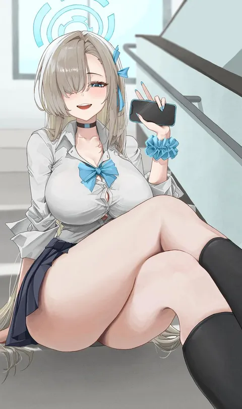 Asuna's pretty thighs (4ME) [Blue Archive]