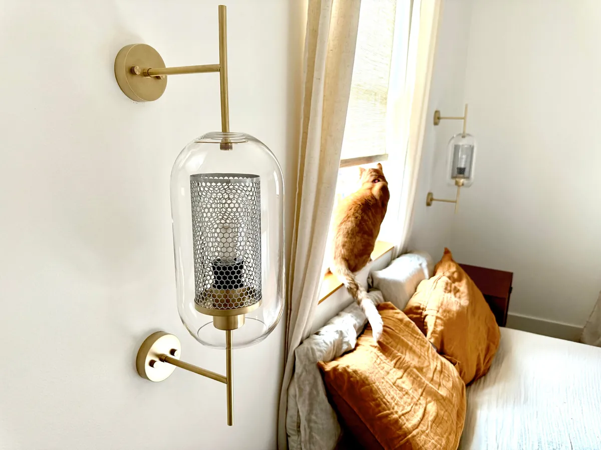 I made a pair of wall sconces for my bedroom renovation