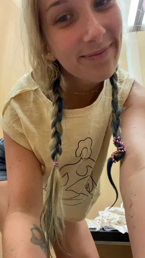 Cumming in the Target dressing room [GIF]