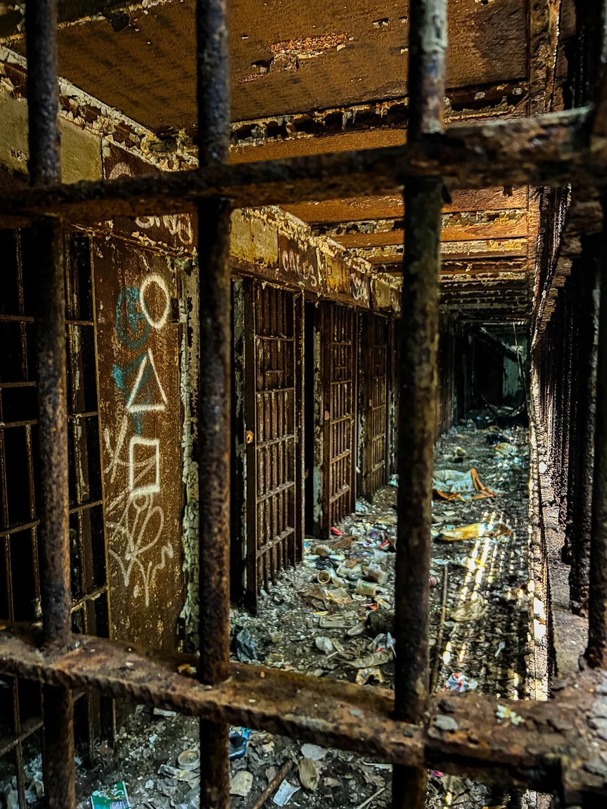 Abandoned jail filled with homeless