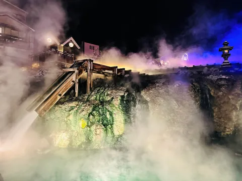 December in Kusatsu, one of the best onsen town in Japan