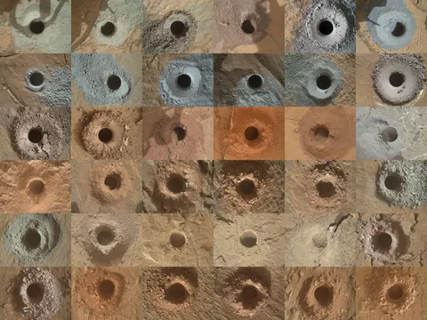 Curiosity's 36 Drill Holes