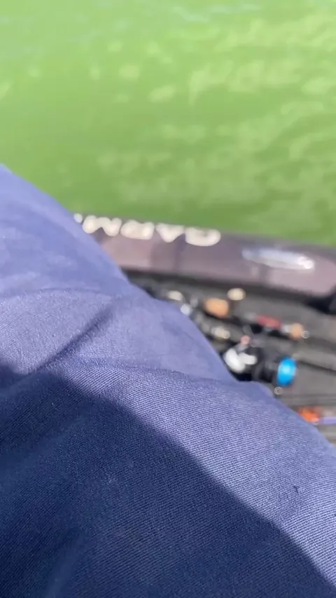 🔥 A hummingbird lands on a man's hand while he is holding a fish