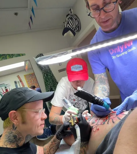 Three way collab with me (Mike Boyd) x Winston the Whale x Chidgey done at Mirrored perception in Austin Texas.