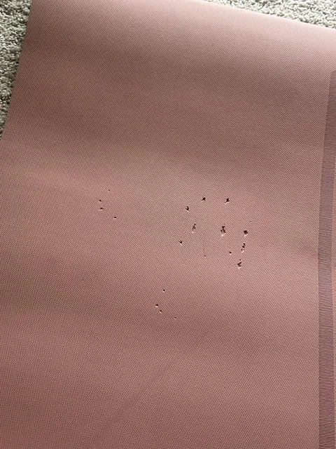 Upon getting home, Cat immediately claws holes in brand new $50 yoga mat