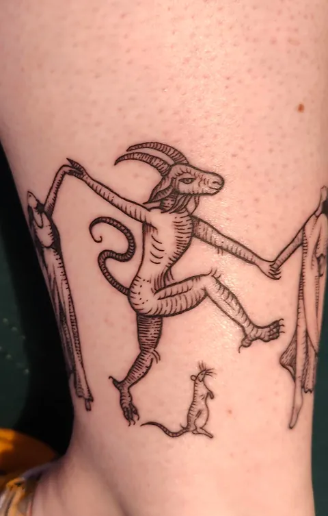 Sketch vs result - medieval witch circle