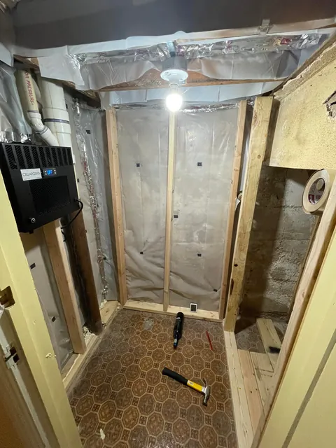 Built a wine closet under some stairs