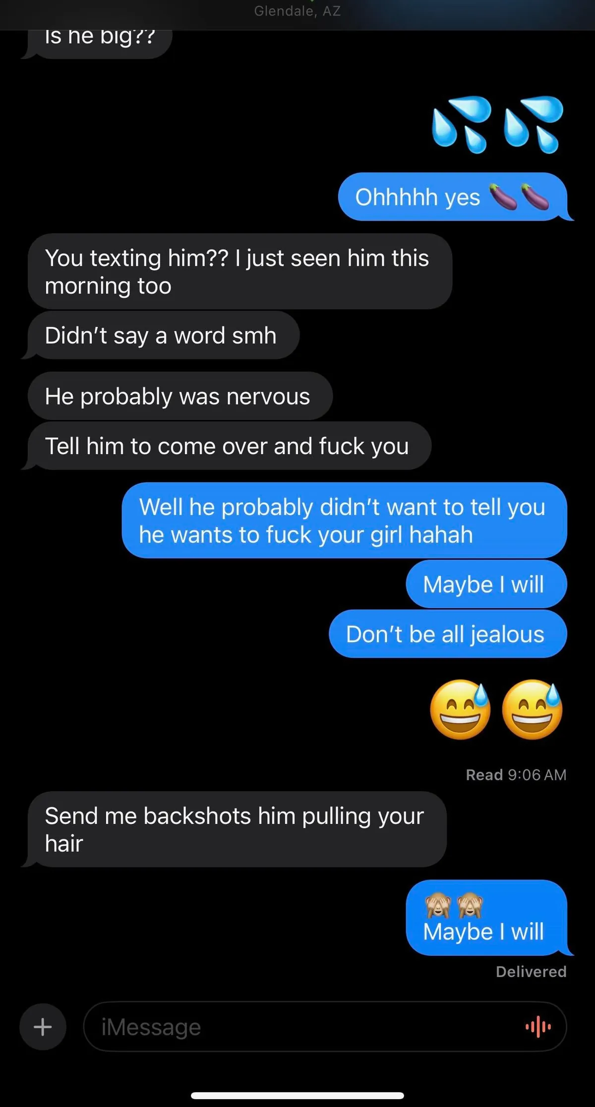 My morning shenanigans while hubby is at work 😈🍆🍑💖