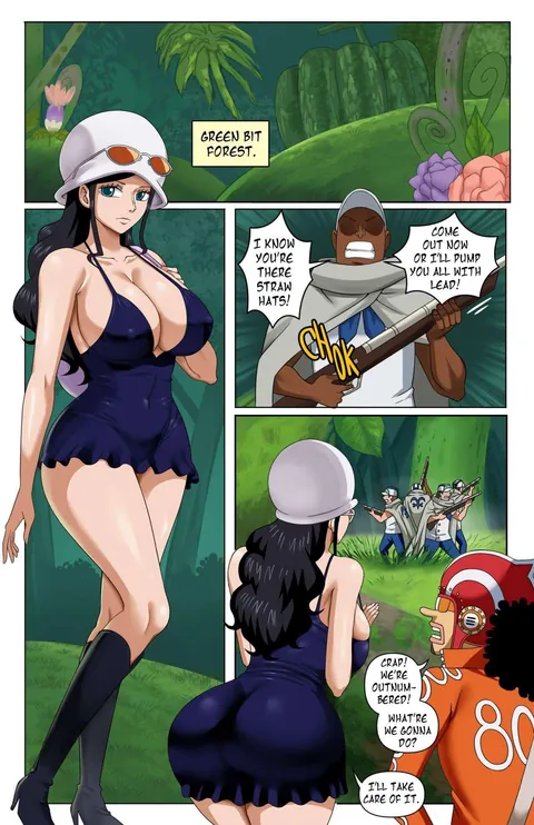 Nico Robin and a Marine (Pinkpawg)