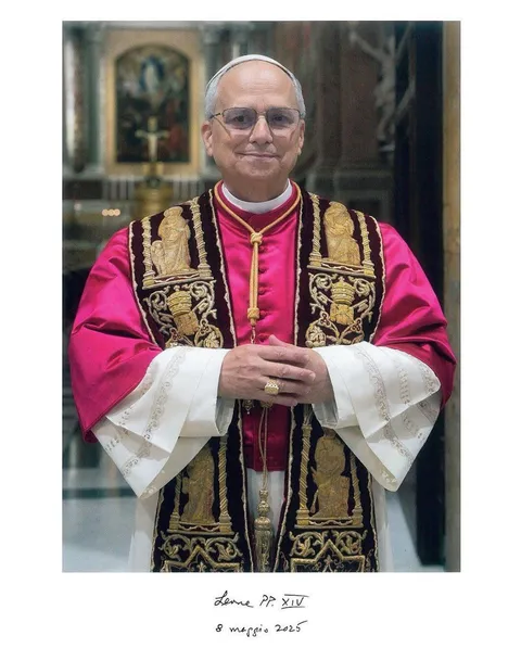 The Vatican release the first official portrait of of Pope Leo XIV