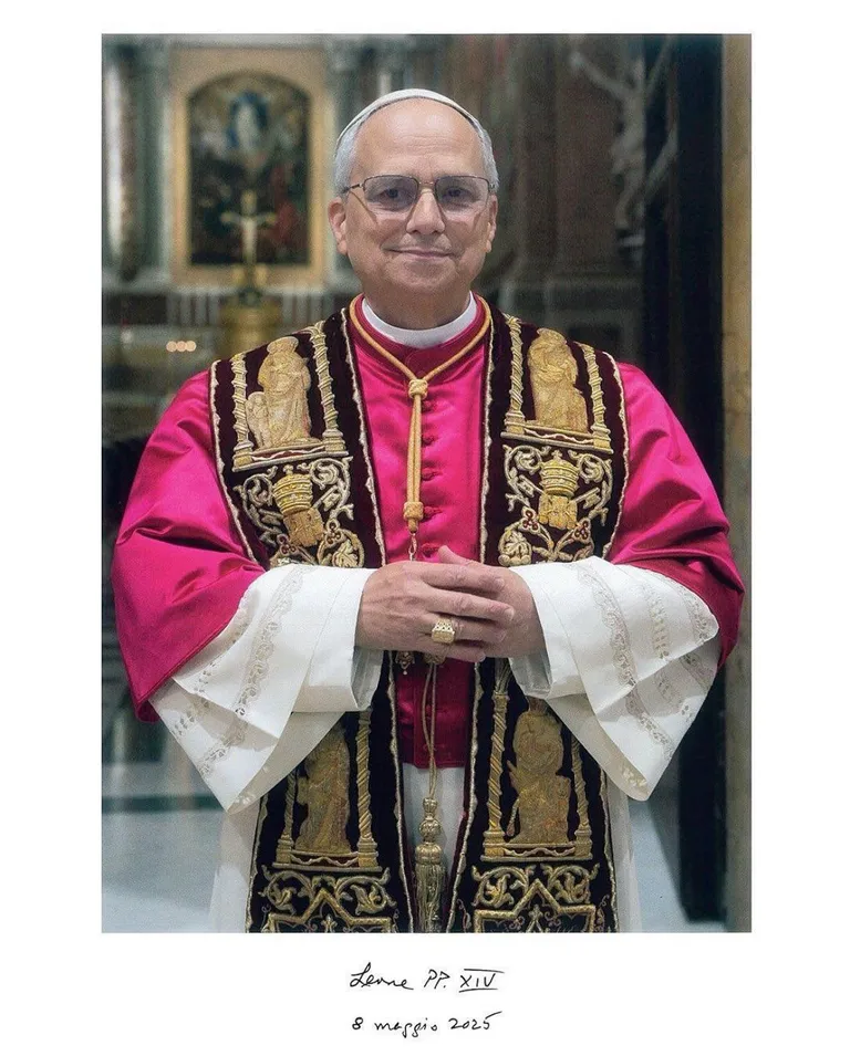 The Vatican release the first official portrait of of Pope Leo XIV