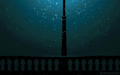 I drew this pixel art animation using 13 colors and called it "burden" [OC]