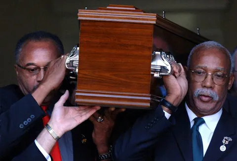 38 years after giving the Black Power salute during their medal ceremony at the 1968 Olympics, Tommie Smith and John Carlos were pallbearers at the funeral of Peter Norman, the Australian silver medalist that was with them on the podium